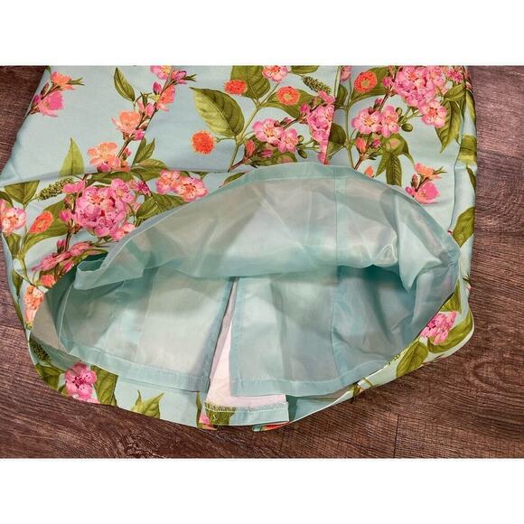 Talbots Botanical Flowers Cap Sleeve Sheath Cocktail Dress Women’s 2 - Picture 6 of 10